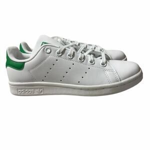 Adidas Originals Stan Smith J Sneakers Junior Trefoil White Green Size 4 NEW